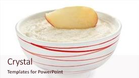  Presentation with christian baby shower - Slide set consisting of bowl with porridge for baby background and a lemonade colored foreground