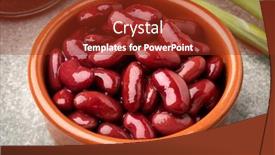 Presentation with preserved - PPT theme with bowl-with-preserved-kidney-beans background and a tawny brown colored foreground