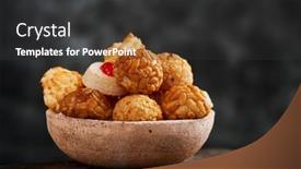  Presentation with bowl - Amazing presentation theme having bowl-with-some-panellets-typical backdrop and a dark gray colored foreground
