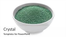  Presentation with spirulina - Beautiful slides featuring bowl with spirulina powder backdrop and a white colored foreground