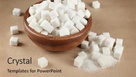  Presentation with sugar - Beautiful slides featuring bowl with sugar cubes backdrop and a coral colored foreground