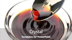  Presentation with soy sauce - Amazing PPT layouts having bowl with tasty soy sauce backdrop and a dark gray colored foreground