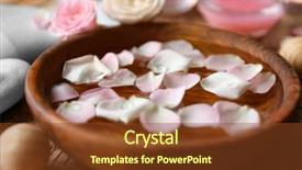  Presentation with bowl - Slides having bowl with water and rose background and a tawny brown colored foreground