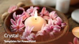  Presentation with bowl - Amazing slide set having bowl with water hyacinth flowers backdrop and a  colored foreground