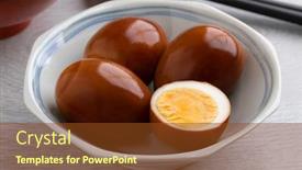  Presentation with shoyu - Beautiful slide deck featuring bowl-with-whole-and-half backdrop and a tawny brown colored foreground