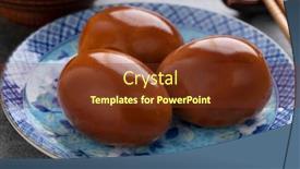  Presentation with soy sauce - Cool new PPT theme with bowl-with-whole-soy-sauce backdrop and a tawny brown colored foreground