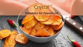  Presentation with sweet potato - Colorful slides enhanced with bowl with yummy sweet potato backdrop and a coral colored foreground