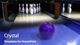  Presentation with bowling - Amazing theme having bowling ball and pins backdrop and a cobalt blue colored foreground