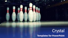 Presentation with tenpin bowling - Audience pleasing presentation theme consisting of bowling pins backdrop and a ocean colored foreground