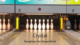  Presentation with bowling - PPT layouts consisting of this is a graph background and a cobalt blue colored foreground