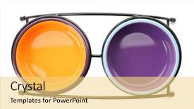  Presentation with pet food - Cool new presentation theme with bowls for pet food isolated backdrop and a yellow colored foreground