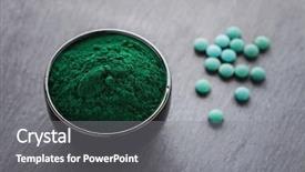  Presentation with algae - Colorful PPT layouts enhanced with bowls of spirulina algae powder backdrop and a gray colored foreground