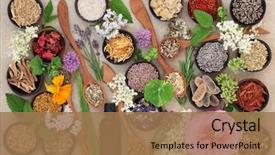  Presentation with hemp oil - Beautiful slides featuring bowls with essential oil backdrop and a coral colored foreground