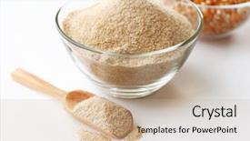  Presentation with whole grain flour - Amazing theme having bowls with flour and corn backdrop and a soft green colored foreground