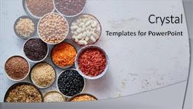  Presentation with goji - Colorful slides enhanced with bowls with raw peas backdrop and a light gray colored foreground