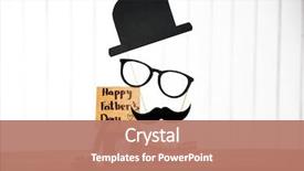  Presentation with happy birthday mama greeting card - PPT theme featuring text box - greeting card for happy father's background and a coral colored foreground