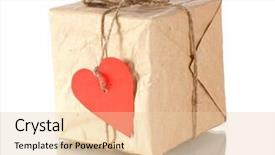  Presentation with heart - PPT layouts having small parcel with blank heart background and a  colored foreground
