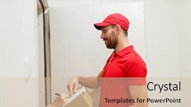  Presentation with shipping - Presentation theme enhanced with box and customer signing form background and a soft green colored foreground