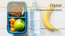  Presentation with water bottle - Cool new PPT theme with box bottle of water backdrop and a  colored foreground