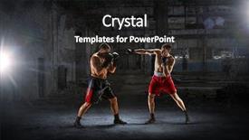  Presentation with fighters - PPT layouts featuring box fighters trainning mixed media background and a black colored foreground