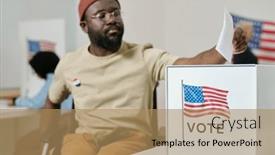  Presentation with disability - Presentation theme enhanced with box-for-ballot-papers background and a coral colored foreground