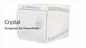  Presentation with sterilization - Presentation design enhanced with box for sterilization of medical background and a white colored foreground