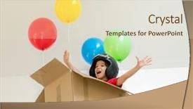  Presentation with memories temlate text box - Amazing presentation theme having box imagining him self flying backdrop and a soft green colored foreground