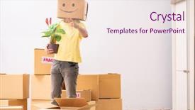  Presentation with man head in hands - Cool new presentation with box instead of his head backdrop and a sky blue colored foreground