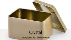  Presentation with box - Slide deck featuring box isolated on the white background and a  colored foreground