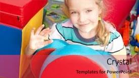  Presentation with nurse black children - Audience pleasing slide deck consisting of box of bricks at infant backdrop and a  colored foreground