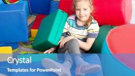  Presentation with school children - Cool new slides with box of bricks at infant backdrop and a  colored foreground