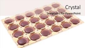  Presentation with box - Slide deck enhanced with box of chcolates close-ups background and a  colored foreground