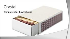  Presentation with safety - PPT layouts enhanced with box of safety matches background and a white colored foreground