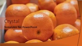 Presentation with pantry - Slide deck enhanced with box-of-tangerines-fruits background and a red colored foreground