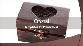  Presentation with treasure - Slides having box of treasure with heart background and a tawny brown colored foreground