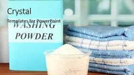  Presentation with powder - Audience pleasing slide deck consisting of detergent powders - box of washing powder backdrop and a arctic colored foreground