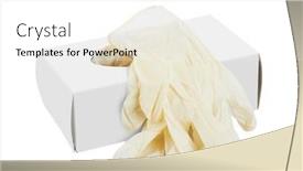  Presentation with latex gloves - Cool new presentation theme with box-of-white-latex-protective backdrop and a white colored foreground