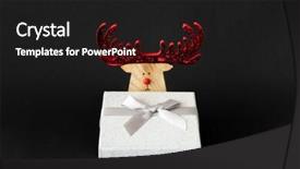  Presentation with christmas silver blue turquoise baubles - Cool new theme with box on a black background backdrop and a dark gray colored foreground