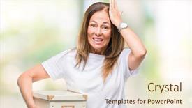  Presentation with moving - Slides with box over isolated background stress background and a cream colored foreground