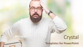  Presentation with glass human head brain - Slides having box over isolated background stress background and a lemonade colored foreground