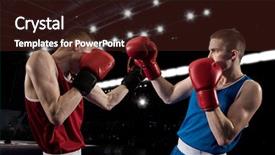  Presentation with box - Slide deck having box professional match on black background and a  colored foreground