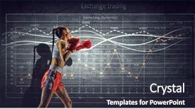  Presentation with sales - PPT theme enhanced with box sport - fighting for sales dynamics mixed background and a dark gray colored foreground