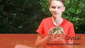  Presentation with cute - Cool new PPT theme with box turtles - cute teenager boy wearing red backdrop and a red colored foreground