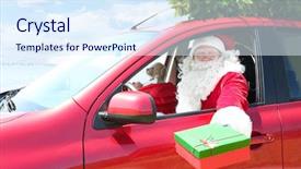  Presentation with christmas tree - Amazing slides having box while sitting in car backdrop and a sky blue colored foreground