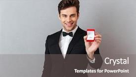  Presentation with engagement - Cool new slides with box with an engagement ring backdrop and a  colored foreground