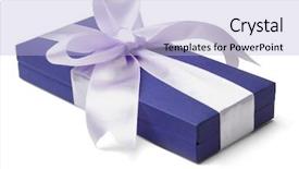  Presentation with healthcare dark blue ribbon - Colorful slides enhanced with box with big bow ribbon backdrop and a light blue colored foreground