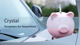  Presentation with cash vault - Cool new presentation with box with cash and key backdrop and a light blue colored foreground