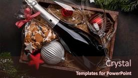  Presentation with cookies christmas - Slide deck featuring box-with-christmas-gingerbread-cookies and a  colored foreground