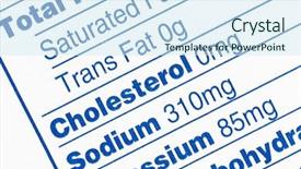  Presentation with nutrition facts - Amazing PPT theme having box with focus on tran backdrop and a cool aqua colored foreground