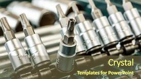  Presentation with tools - Colorful theme enhanced with box with the new tools backdrop and a tawny brown colored foreground